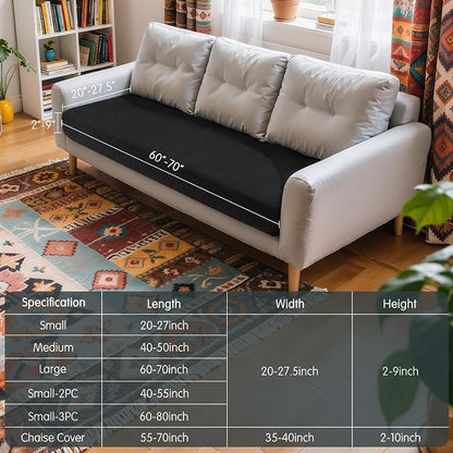 Hokway Couch Cushion Covers Stretch Cushion Covers Sofa Seat Cushion Slipcover - Image 3