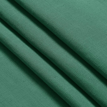 Dark Green Linen Curtains for Living Room 63 Inches Long 2 Panel Set Light - Image 7