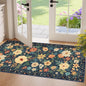 DUKINO 2x4 Entryway Rug, Floral Washable Kitchen Rugs Non Slip, Soft Indoor by DUKINO