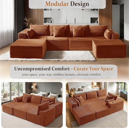 37" Cloud Sectional Couch Ottoman - Image 6