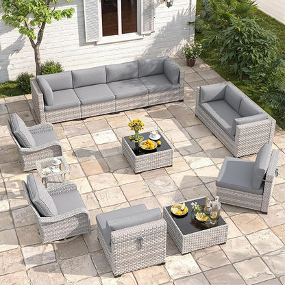 10-Seat Modern Patio Furniture Set by MASIONBACKYARDS