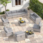 10-Seat Modern Patio Furniture Set by MASIONBACKYARDS