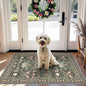 Washable 2x3 Entryway Area Rugs: Vintage Soft Floral Thin Doormat by HYHAOYUNLAI