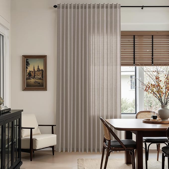 Stone Beige Linen Curtains 96 Inches Long - Image 6