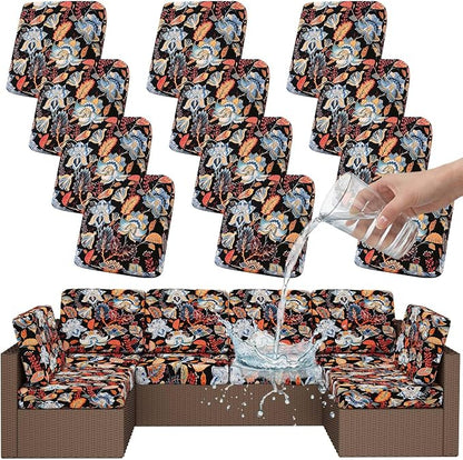Smiry Waterproof Patio Cushion Covers, Stretch Outdoor Furniture Covers | Couch by Smiry