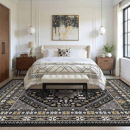 5x7 Area Rugs for Living Room, Large Washable Rug, Dining Room, Low Pile - Image 9