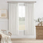 Ivory Linen Pinch Pleated Semi Sheer Curtains W50xL72 2 Panels | 72 Inch Pleat by Twodrapes