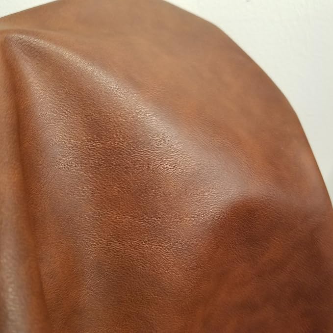 NAT Leathers | Tan Mid Brown Soft Faux Vegan Leather PU | 25 Yard Roll Cut by by NATLeathers