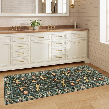 DUKINO 2x5 Rug for Hallway, Washable Animal Runner Rug Non Slip, Stain Resistant - Image 4