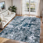 6x9 Area Rugs for Living Room Washable Bedroom Dining Room Navy Grey | Modern by Aelenmu