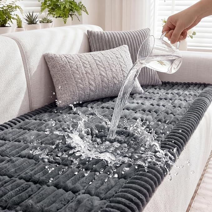 Fixwal Waterproof Flannel Dog Couch Cover, 27.6" x 47", Dark Grey | Integrated by Fixwal