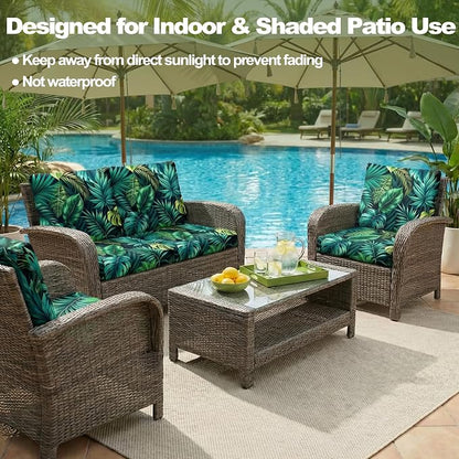 CALBODE 14 Pcs Stretch Outdoor Seat Cushion Covers, Breathable, Indoor/Outdoor - Image 5