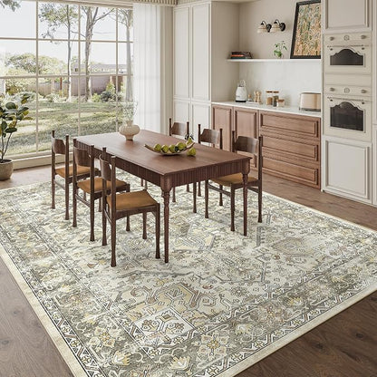 8x10 Area Rugs for Living Room, Large Washable Rug, Dining Room, Low Pile - Image 8