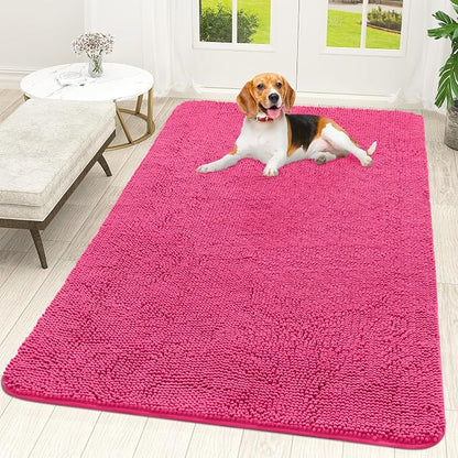 OLANLY Dog Door Mat for Muddy Paws 59x35, Super Absorbent Chenille Mud Mat | by OLANLY