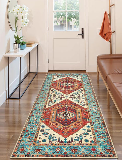 SERISSA 3x7 Washable Non Slip Boho Runner Rug - Image 2