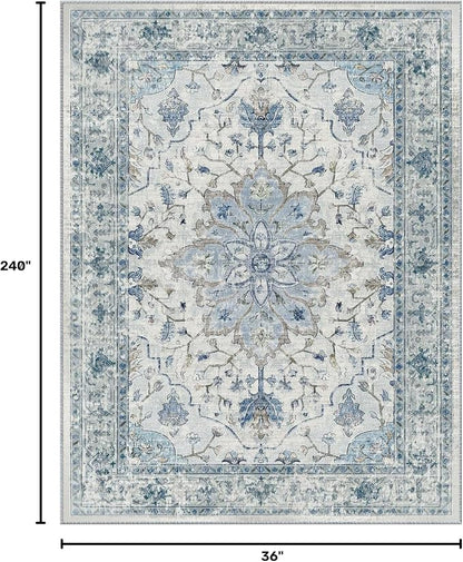 RELEANY Washable Area Rug, Runner 3'x20', Water Repellent, Pet Friendly - Image 2