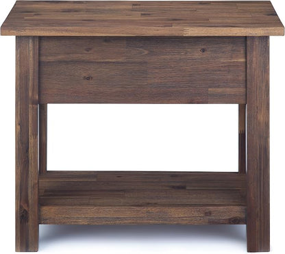 SIMPLIHOME Monroe Narrow Side Table – 14 inch Wide Solid Acacia Wood End Table - Image 10