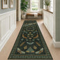 Dark Green 3x10 Extra Long Runner Rugs by HazoHaus