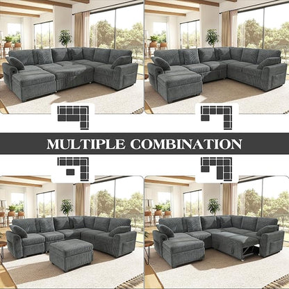 Ihanherry 7-Seater Large Sectional Sofa Bed - Image 8