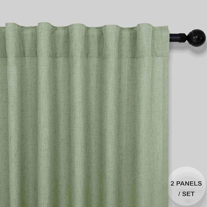 Light Sage Curtains 63 Inch Length - Image 2