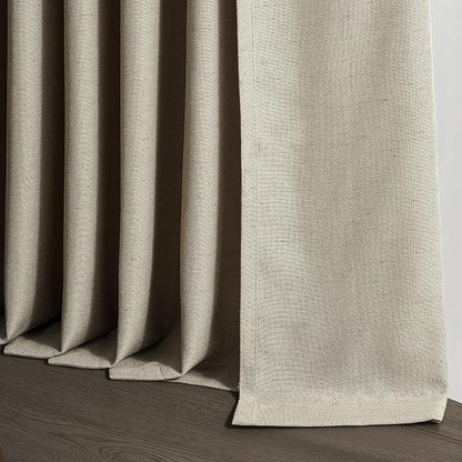 Topfinel 105 Inch Curtains 2 Panels Set, Two Packs Pinch Pleat Back Tab Linen - Image 4