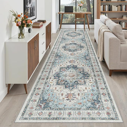 Madane Hallway Runner Rug 3x12 Washable Kitchen Runners 12ft, Soft Low-Pile by Madane