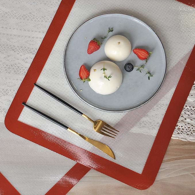 Silicone Baking Mats Half Sheet Non-Stick Cookie Sheet for Baking Silicon Baking Mat Set (12"x 16"Pack of 2)