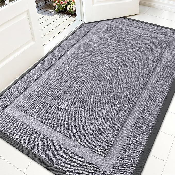 OLANLY Front Door Mat Outside 59x34, All-Season Heavy-Duty Rubber Doormat | by OLANLY