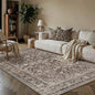 3x5 Coffee Brown Vintage Floral Washable Area Rug by HUGEAR