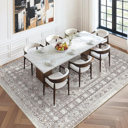 8x12 Area Rugs for Living Room, Large Washable Rug, Dining Room, Low Pile - Image 8