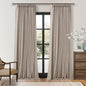 Burlywood Greige Pinch Pleated 100% Blackout Linen Curtains 86 Inch Length | by Twodrapes
