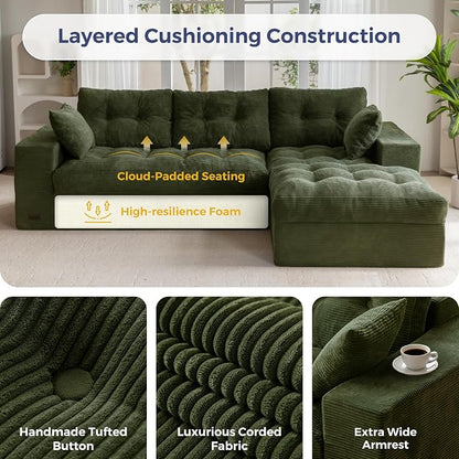MAXYOYO 104" L Shaped Modular Sectional Sofa - Image 5