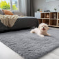 OLANLY 4x4 Machine Washable Accent Rug, Soft Fluffy Shaggy Area Rug by OLANLY