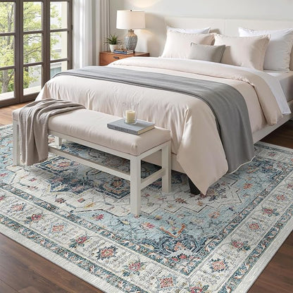Madane 6x9 Area Rugs for Living Room, Soft Vintage Washable Rug, Dining Bedroom - Image 3