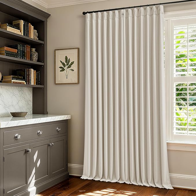 Natural Pinch Pleat Extra Long 120 Inch Blackout Curtains - Image 8