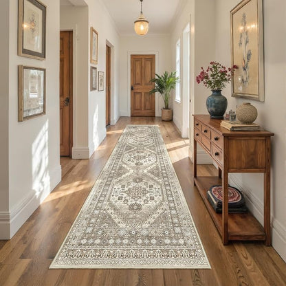 2.5x10 Kitchen Runner Rug Non Slip Vintage Washable Rugs, Carpet Runner - Image 5