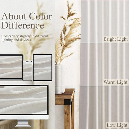 Natural Linen Curtains 120 Inches Long - Image 3