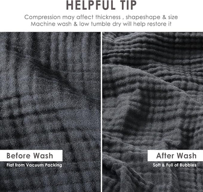EMME Muslin Blankets for Adults Throw Blanket for Couch Breathable Gauze Soft - Image 7
