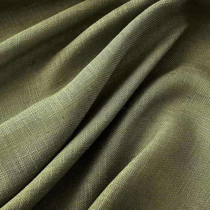MIULEE Light Olive Green Linen Curtains 52x84 Inch Long 2 Panel - Image 4