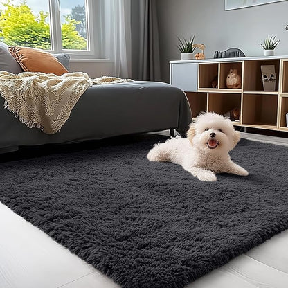 OLANLY 4x12 Area Rugs for Living Room Bedroom, Machine Washable Soft Fluffy - Image 3
