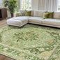 RELEANY Washable Area Rug, Water Repellent, Pet Friendly, Vintage Floral Boho by RELEANY