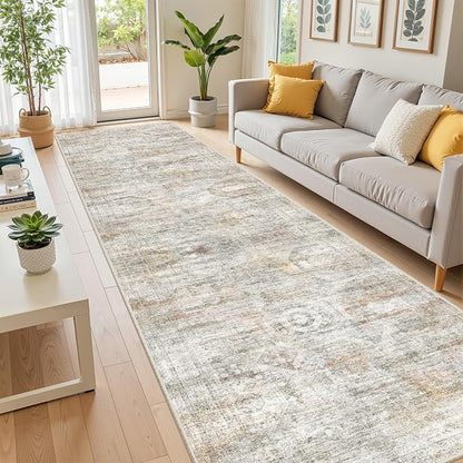 2'6 x 10' Runner Rug Non Slip, Washable Kitchen Rugs, Living Room, Long Rug - Image 5