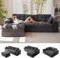 MAXYOYO 104" L Shaped Modular Sectional Sofa by MAXYOYO