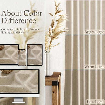 Taupe Burlywood Curtains 63 Inch Length - Image 3