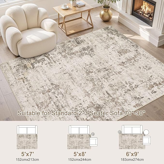 UERMEI 5x7 Area Rug Living Room Rugs - Image 4