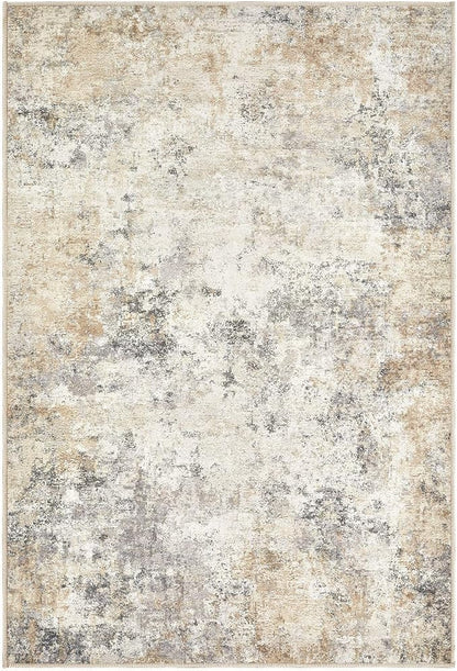 UERMEI 2x3 Entryway Area Rug: Washable Neutral Modern Abstract Small Rug - Image 8