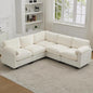 87'' V-Shaped Sectional Sofa Couch, 5-Seater Modular Couches by HATPPTO