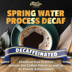 Mt. Whitney Premium Organic Spring Water Colombian, Medium Dark Roast, Low Acid, Decaf Coffee (Ground, 12 Oz)