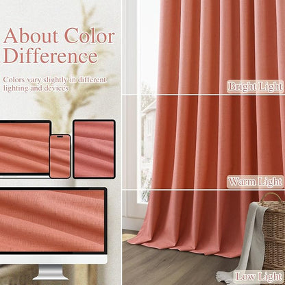 100% Blackout Curtains 90 Inch Length 2 Panels Set - Image 8