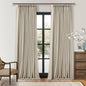 Pinch Pleat Beige 120 Inch Blackout Curtains by Twodrapes